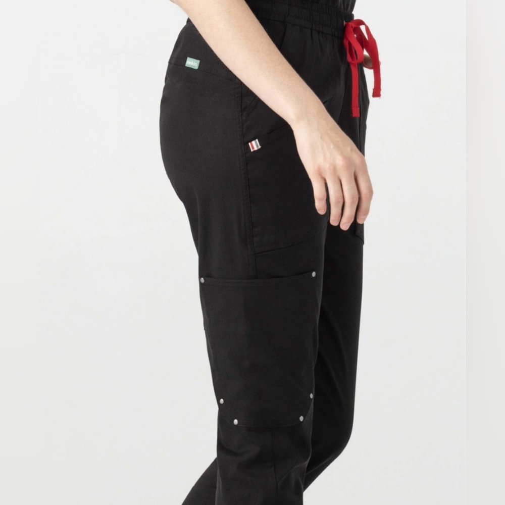 MEDICLO BLACK Women's Scrub Set XS (Joggers Petite Length) EUC - Picture 5 of 16